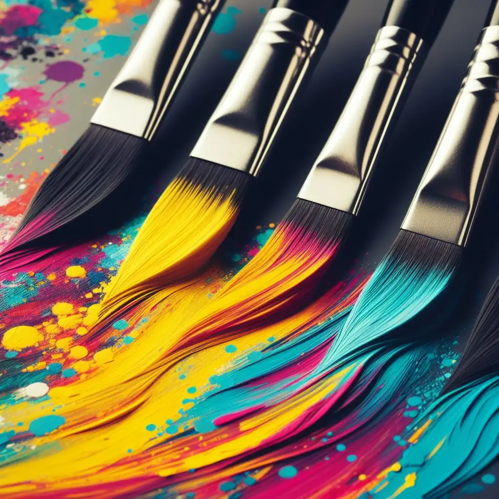 Colorful brushes